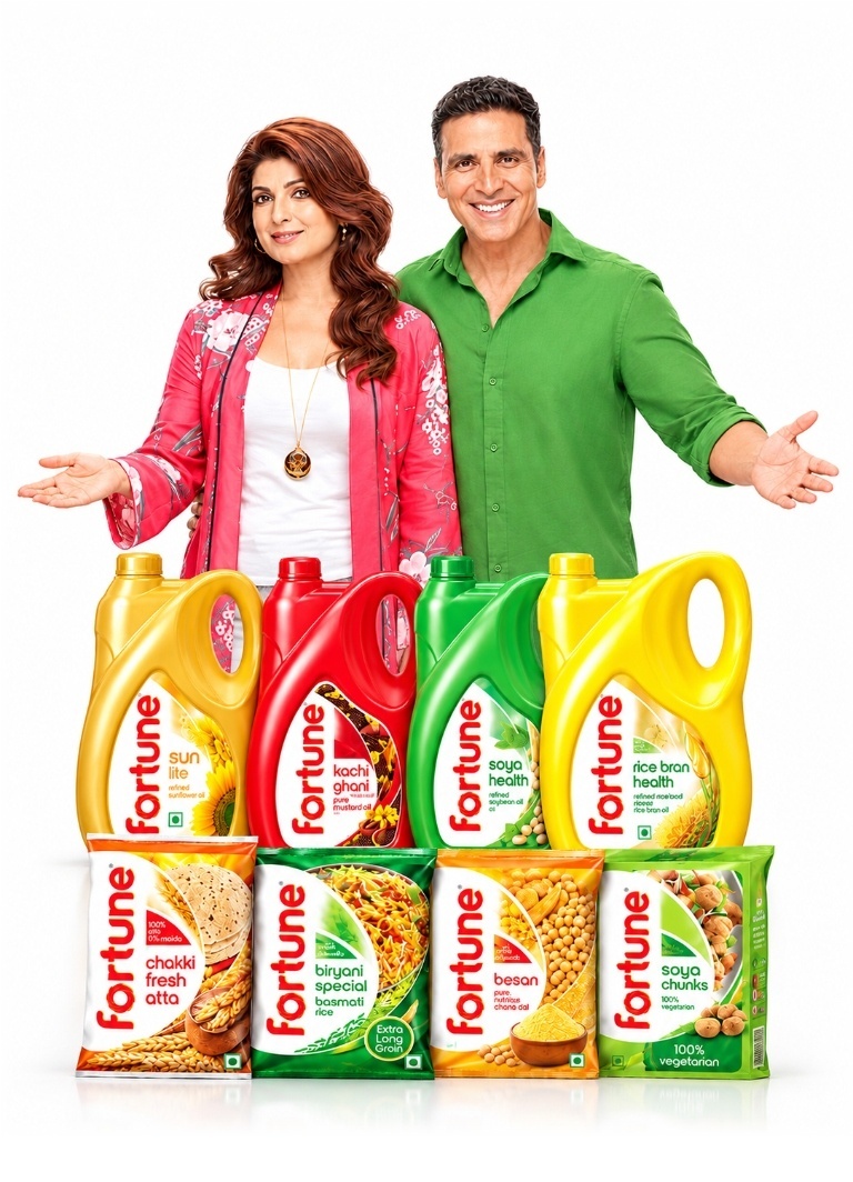 Fortune edible oils and foods brand ambassadors Akshay Kumar and Twinkle Khanna